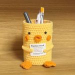 Positive Crochet Duck Pen Holder Gift