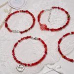 Red Handmade Beaded Bracelet Gift Set