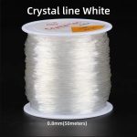White Elastic Crystal Beading Cord