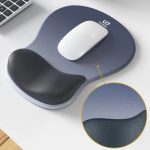 Grey Ergonomic Mouse Pad with Wrist Rest