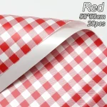 Red Gingham Bouquet Gift Wrapping Paper Sheets