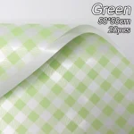 Green Gingham Bouquet Gift Wrapping Paper Sheets