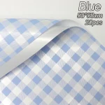 Blue Gingham Bouquet Gift Wrapping Paper Sheets