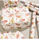 Pastel Animal Cartoon Gift Wrapping Paper Sheets