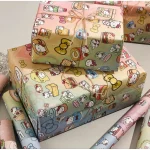 Retro Kawaii Character Gift Wrapping Paper Sheets