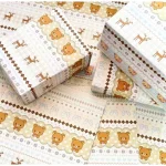 Brown Bear Stripe Gift Wrapping Paper Sheets