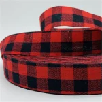 Red Black Buffalo Check Craft Ribbon Roll