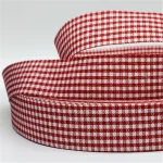 Red White Gingham Craft Ribbon Roll Trim
