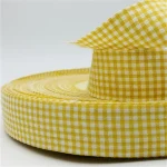 Yellow White Gingham Craft Ribbon Roll Trim