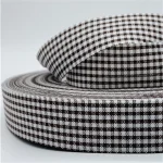 Brown White Gingham Craft Ribbon Roll Trim